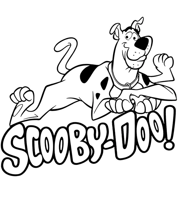 Kolorowanka logo Scooby Doo